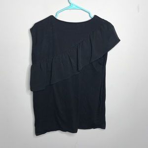 [Motherhood Maternity] Black Ruffle Top